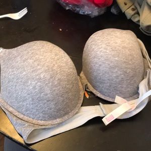Grey 38 D push up bra.